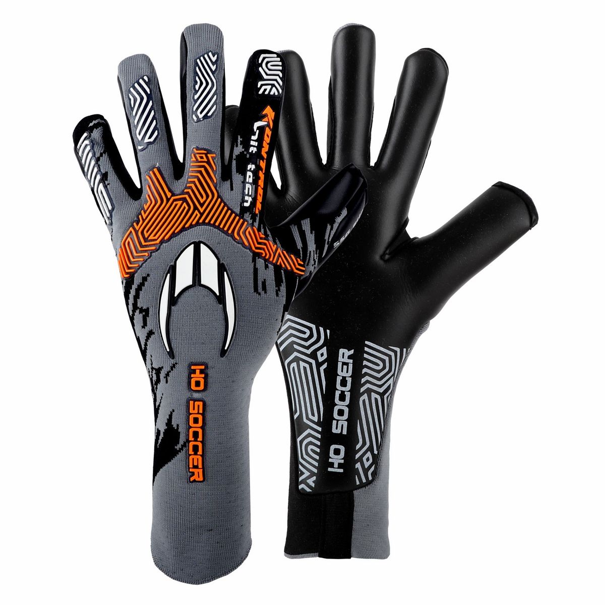HO SOCCER - GUANTE DE ARQUERO SSG KONTROL KNIT TECH II GREY-ORANGE
