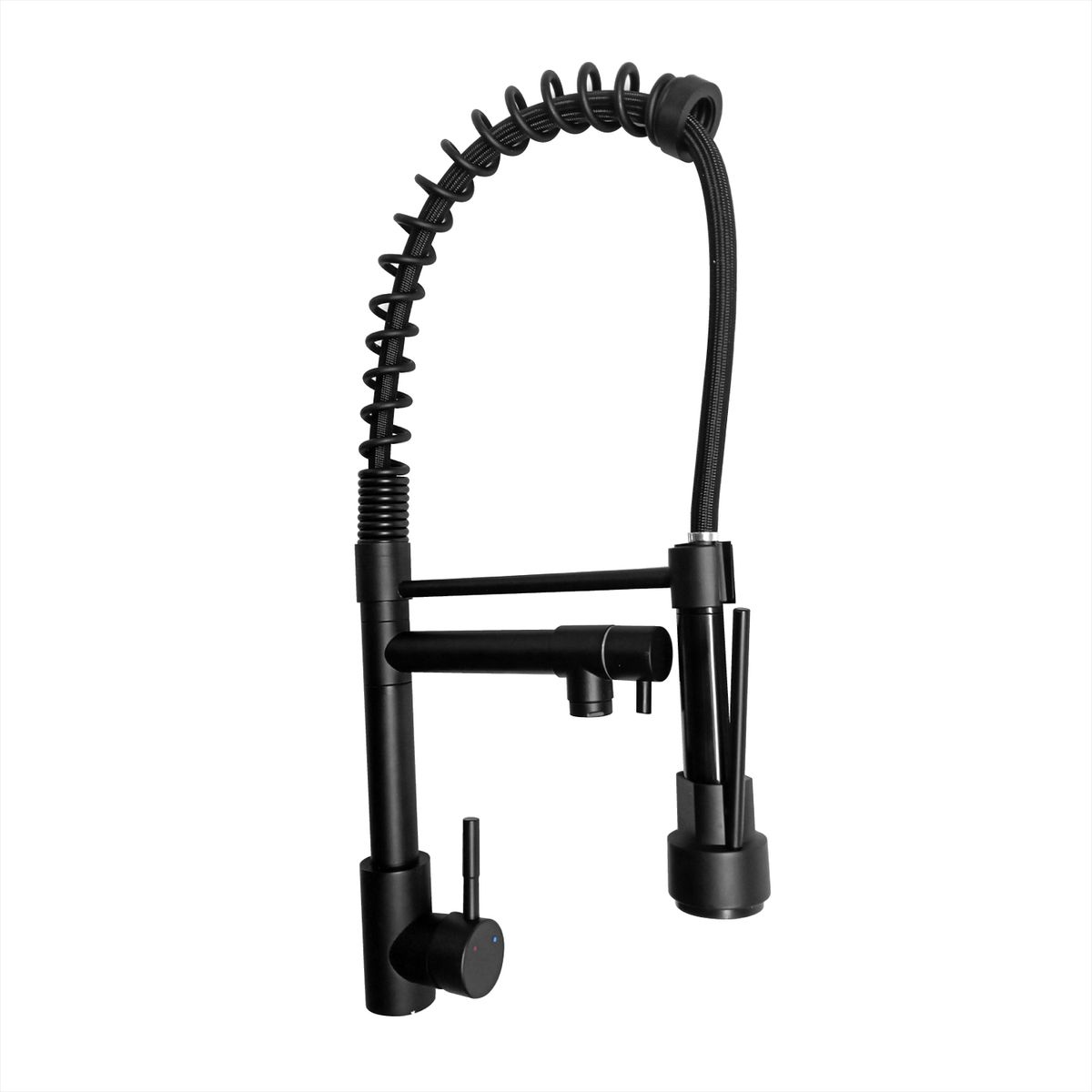 GENERICO - MEZCLADORA COCINA EN ACERO MATE BLACK AL MUEBLE DOBLE SALIDA - FIRELLI