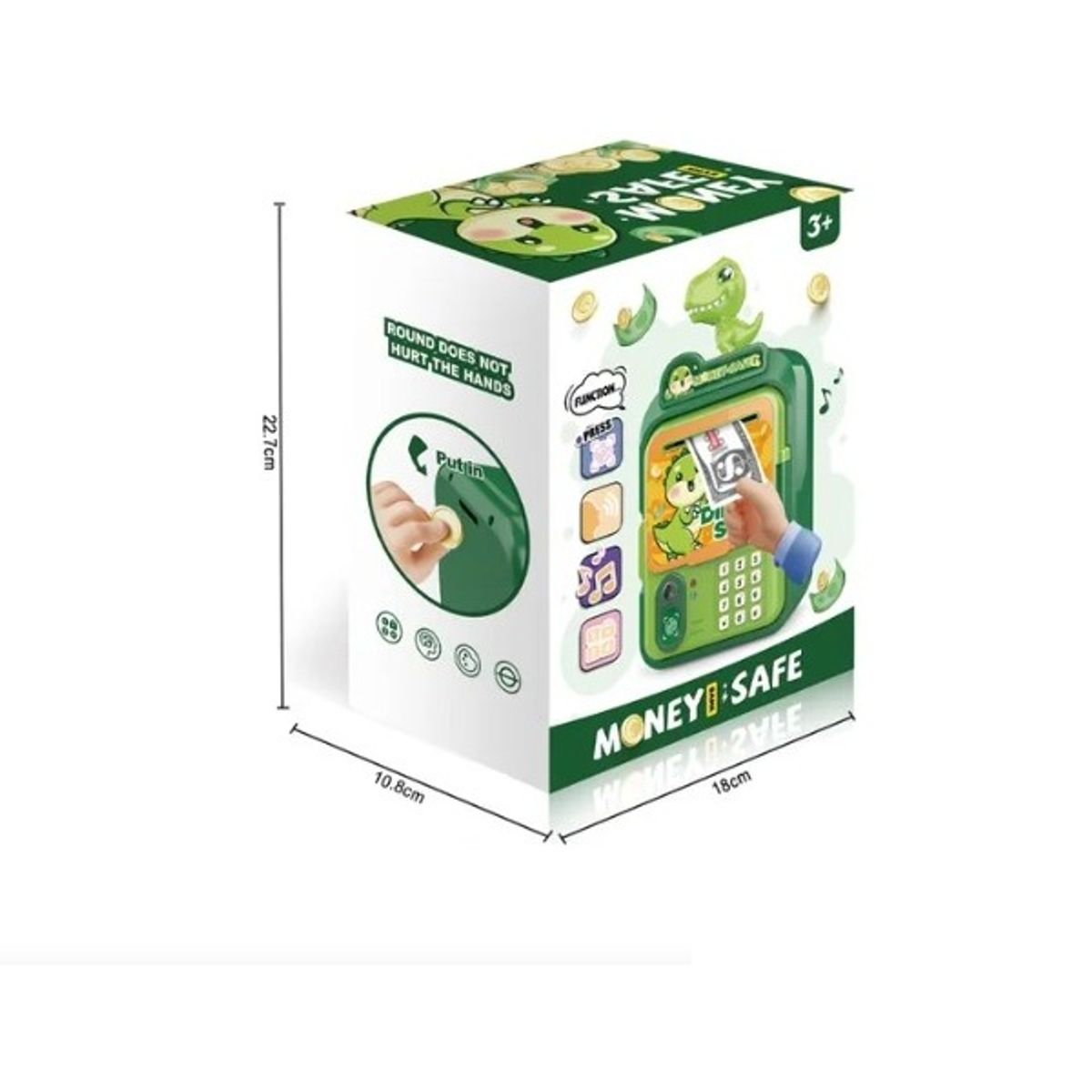 GENERICO - Alcancía caja  electrónica de monedas y billetes  Dinosaurio