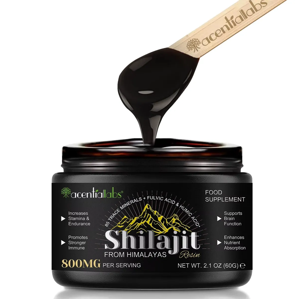 GENERICO - Shilajit Himalaya Puro Acentiallabs 60g  Energía y Vitalidad Natural