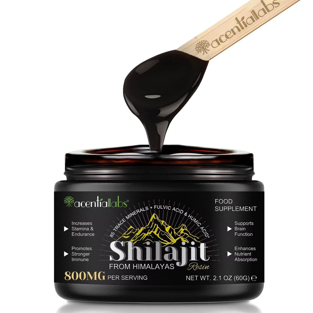 GENERICO - Shilajit Himalaya Puro Acentiallabs 60g  Energía y Vitalidad Natural
