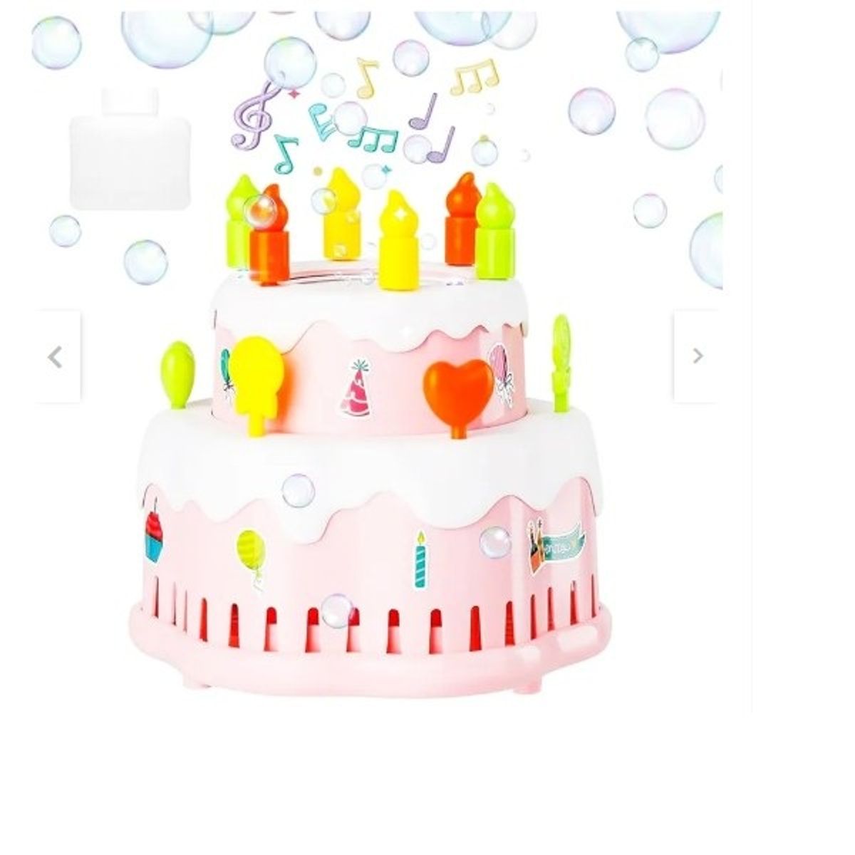 GENERICO - Torta Burbujera Rosado Recargable Cumpleaños