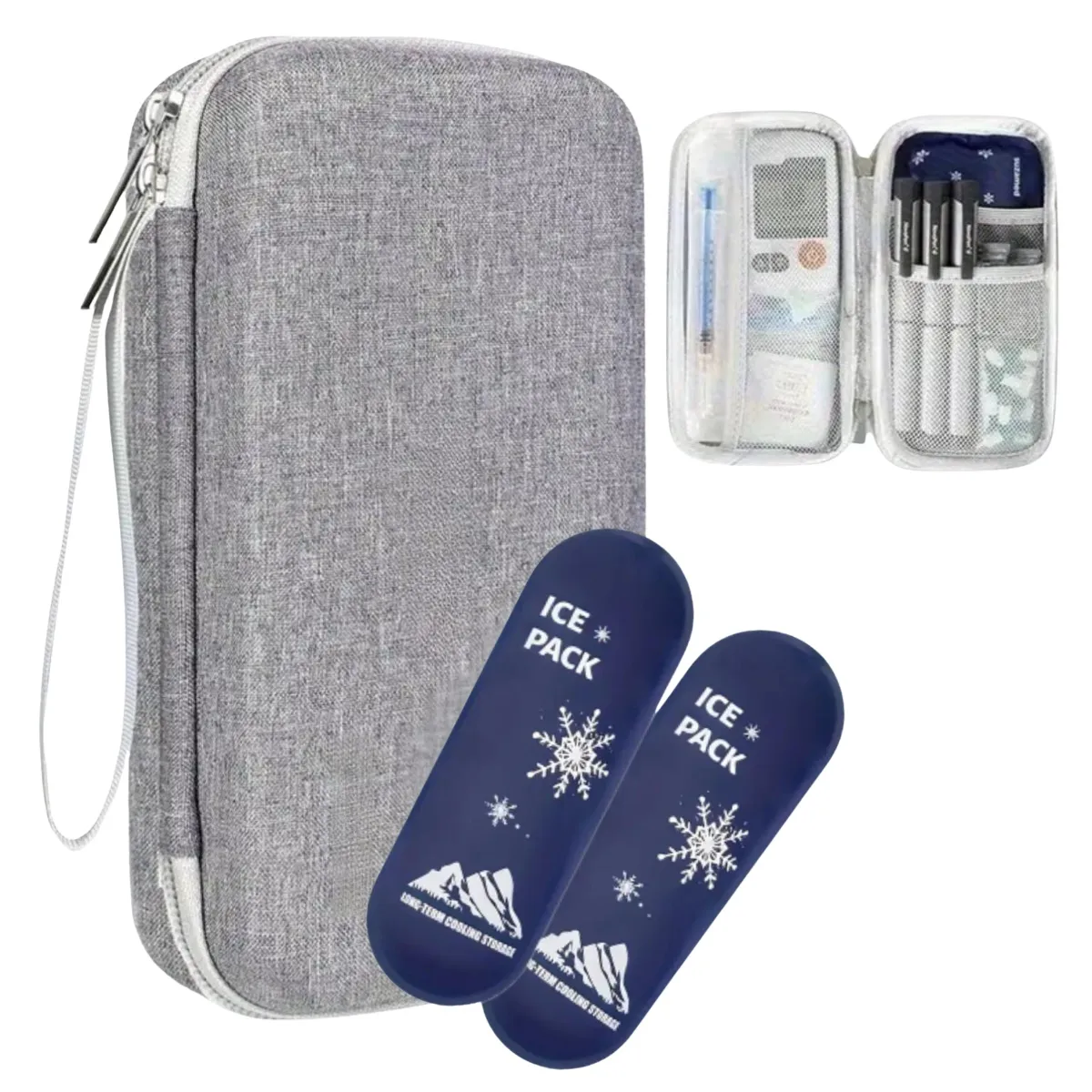GENERICO - Estuche Térmico De Insulina Para Diabéticos +2 Geles Reutilizables