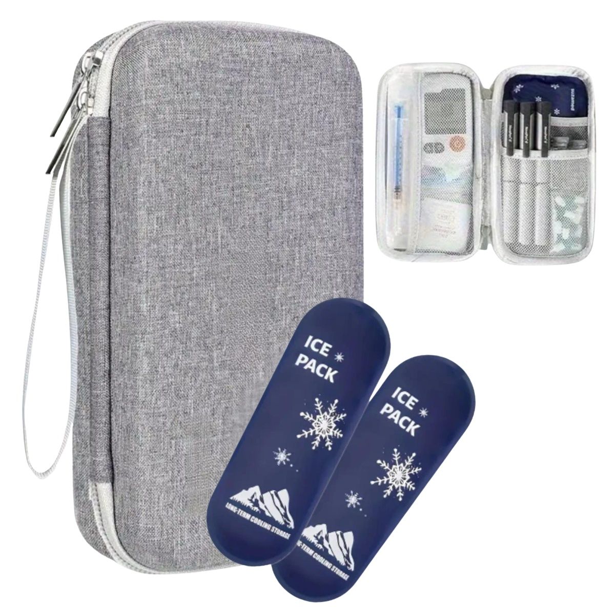 GENERICO - Estuche Térmico De Insulina Para Diabéticos +2 Geles Reutilizables