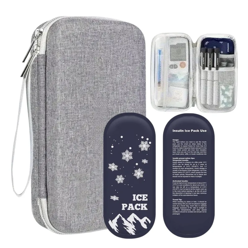 GENERICO - Estuche Térmico De Insulina Para Diabéticos +2 Geles Reutilizables
