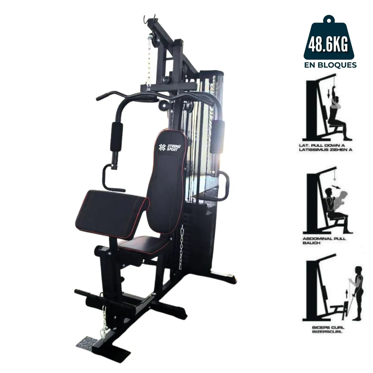XTREME SPORT - Gimnasio Multifuncional HOME GYM ONE TOWER + 48 6k
