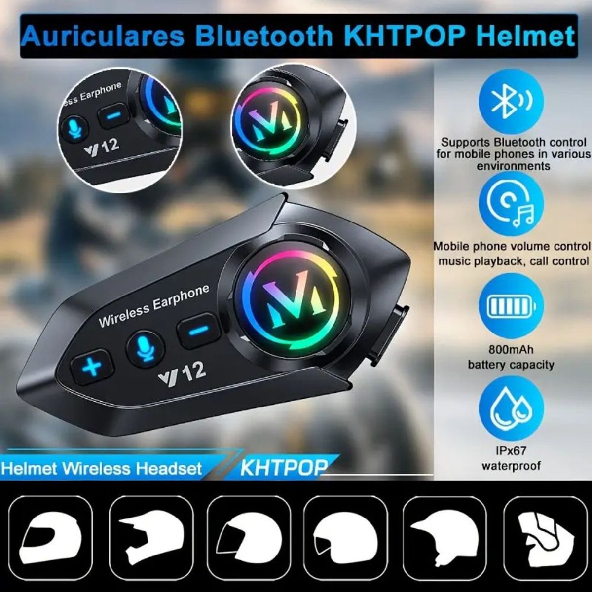 GENERICO - AUDIFONOS PARA MOTOCICLETA  Y12