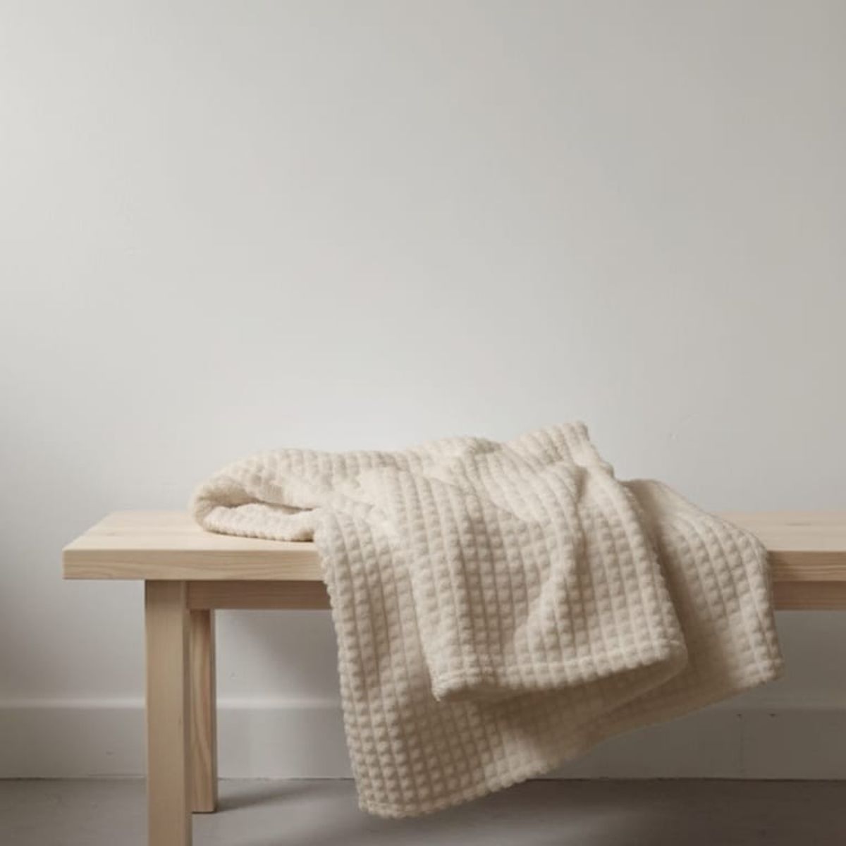 GENERICO - Manta Doble Cara Waffer Beige Camel  Arena 120 x 179 cm – Zalmohadas