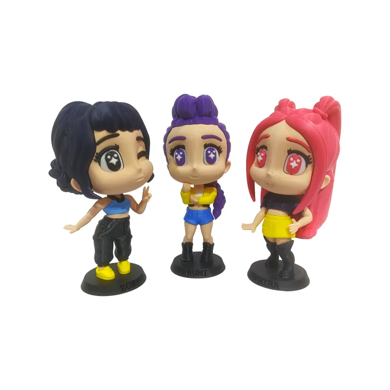 GENERICO - Kpop Demon Hunters Muñeca Figura 3d 16 cm Pack Huntrix