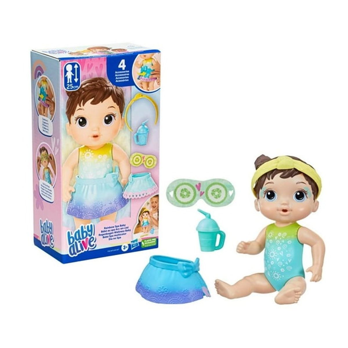 HASBRO - MUÑECA BABY ALIVE BEBÉ SPA MULTICOLOR CASTAÑA