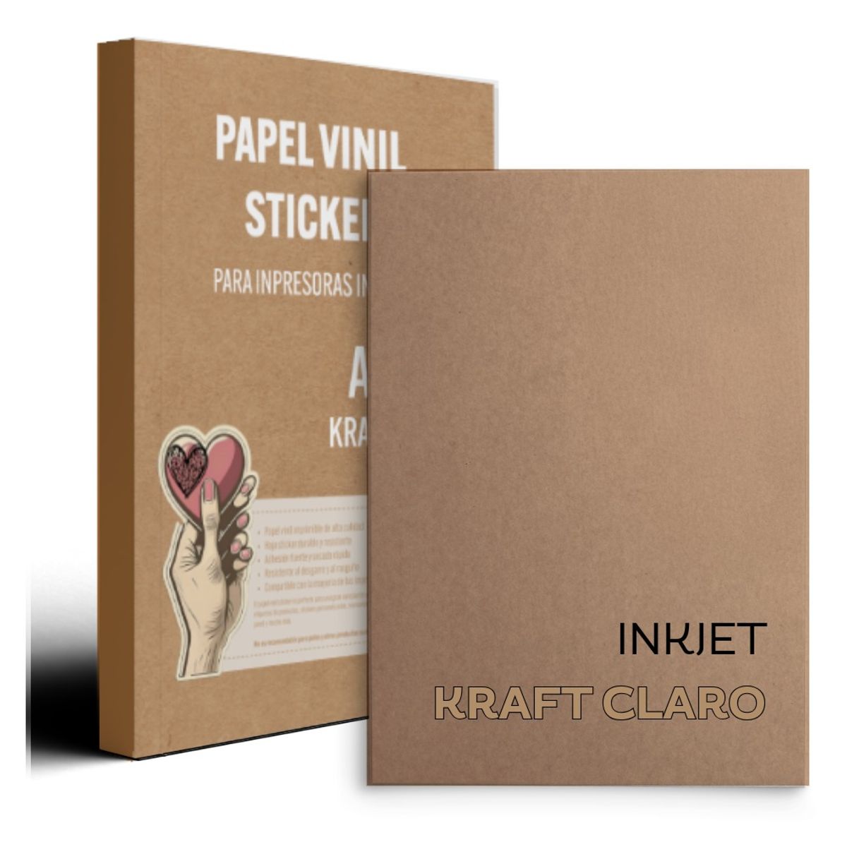 GENERICO - Vinil Adhesivo Sticker Imprimible Kraft A4 X20H