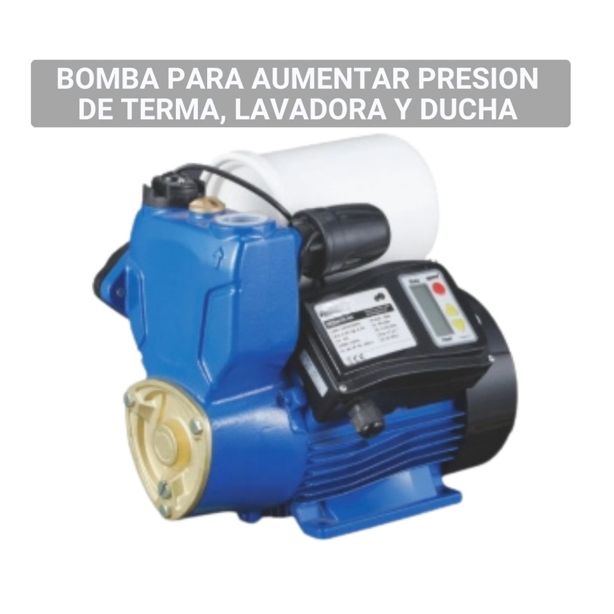 GENERICO - BOMBA DE AGUA PRESURIZADORA 1/2HP PARA DUCHA , THERMA  Y LAVADORA.