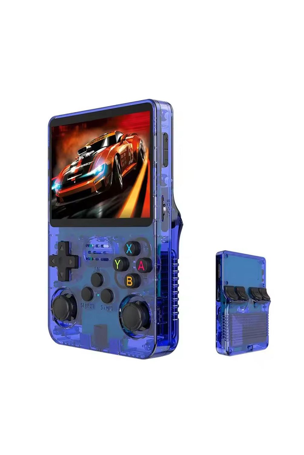 Consola Portátil Retro R36H Con 20.000 Juegos, Pantalla IPS De 3,5″ Y Linux – Edición 128GB Azul