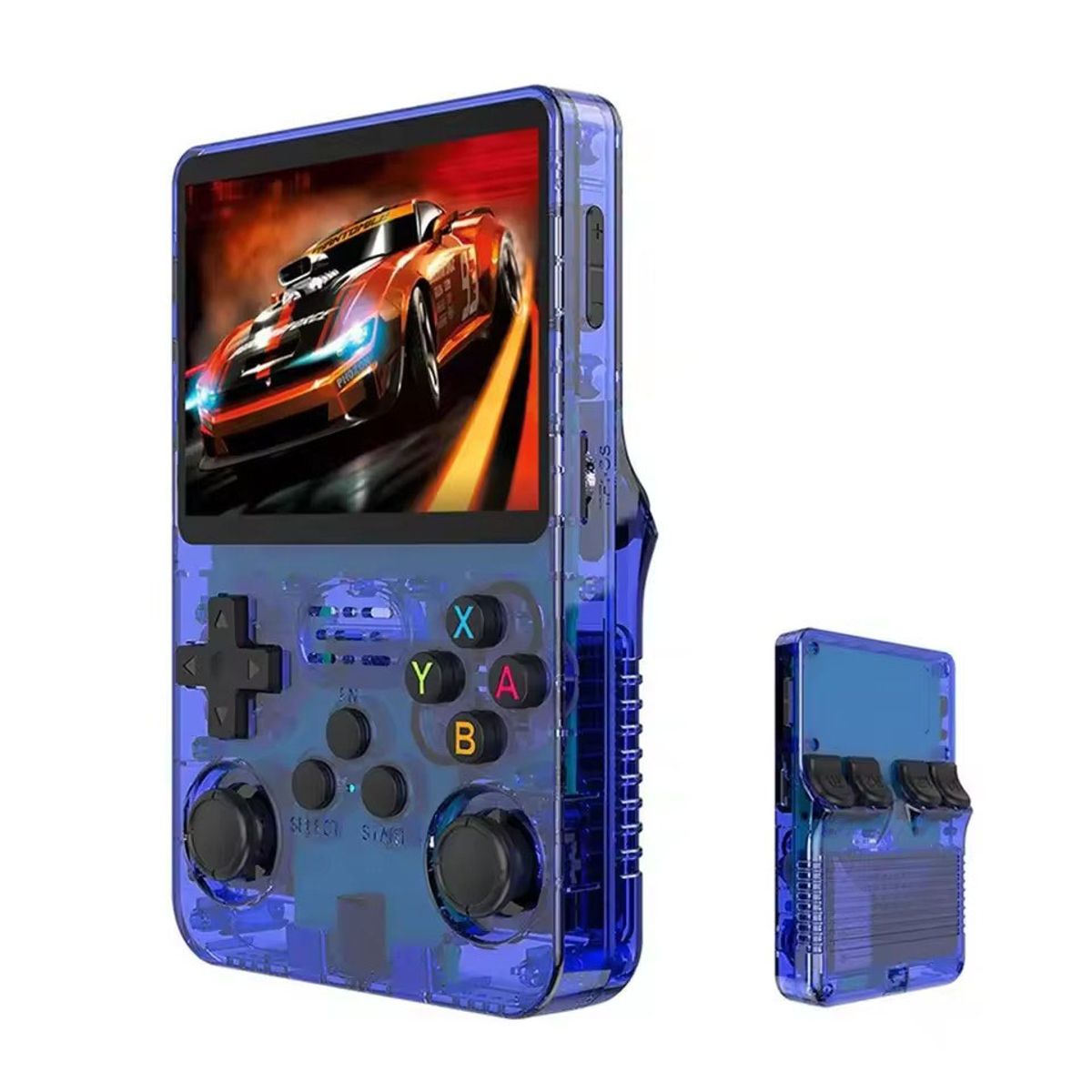 CORRERREY - Consola de videojuegos portátil Retro R36S 128G sistema Linux Azul