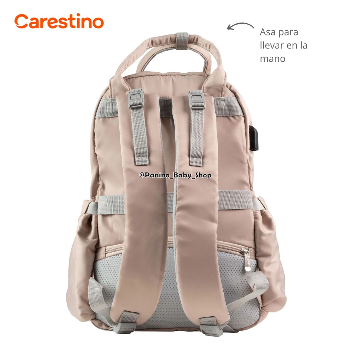 CARESTINO - Bolso Pañalera Térmica CARESTINO -PRAGA V2- Greige