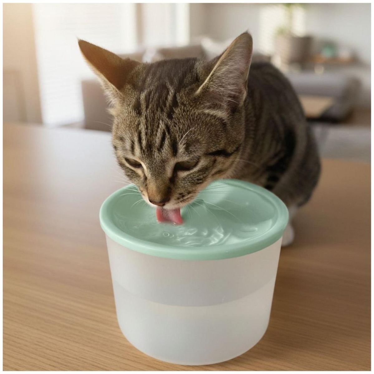 GENERICO - Bebedero con Fuente de Agua Eléctrico Mascotas Verde claro