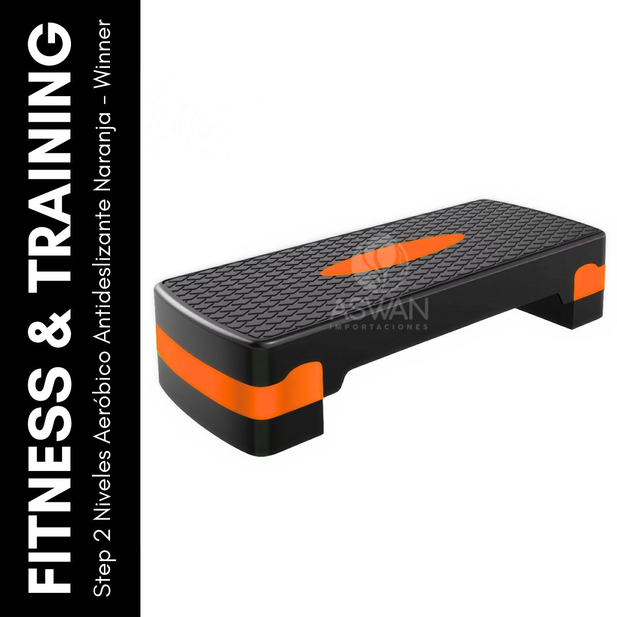 GENERICO - Step 2 Niveles Aeróbico Antideslizante Naranja - Winner