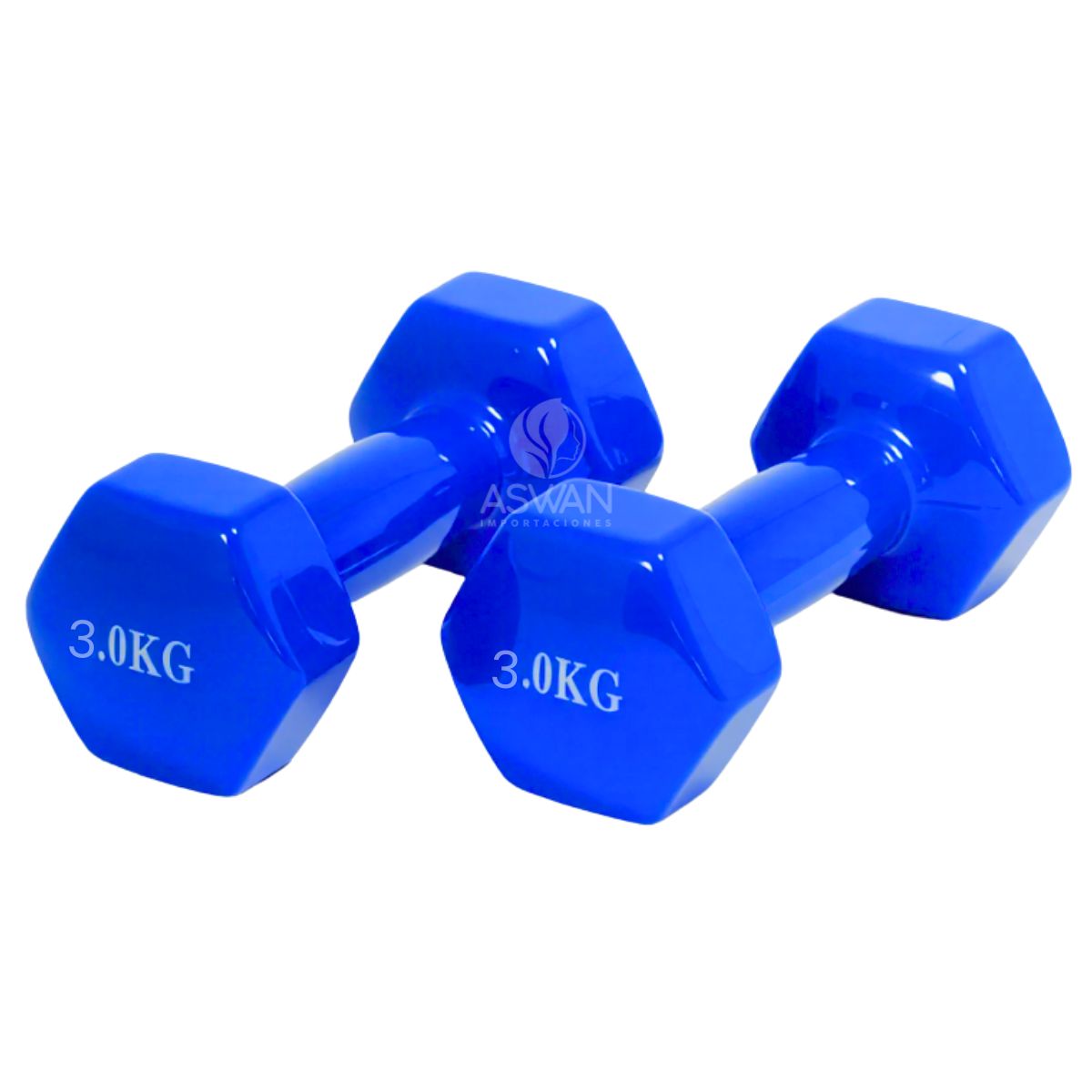 GENERICO - Mancuernas de Vinil 3 kg Azul