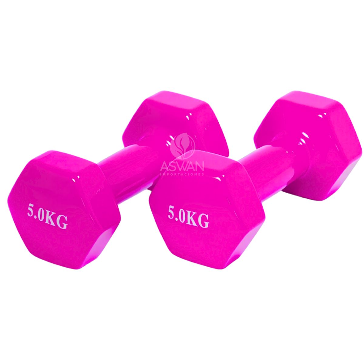 GENERICO - Mancuernas de Vinil 5 kg Magenta