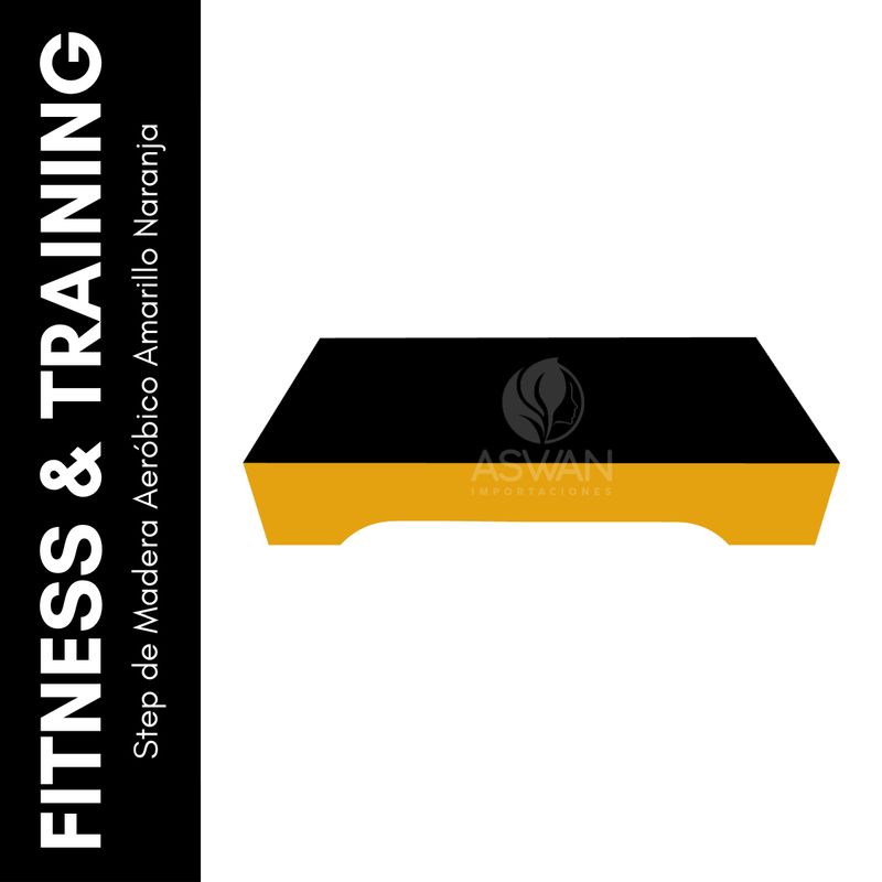 GENERICO - Step de Madera Aeróbico Amarillo Naranja