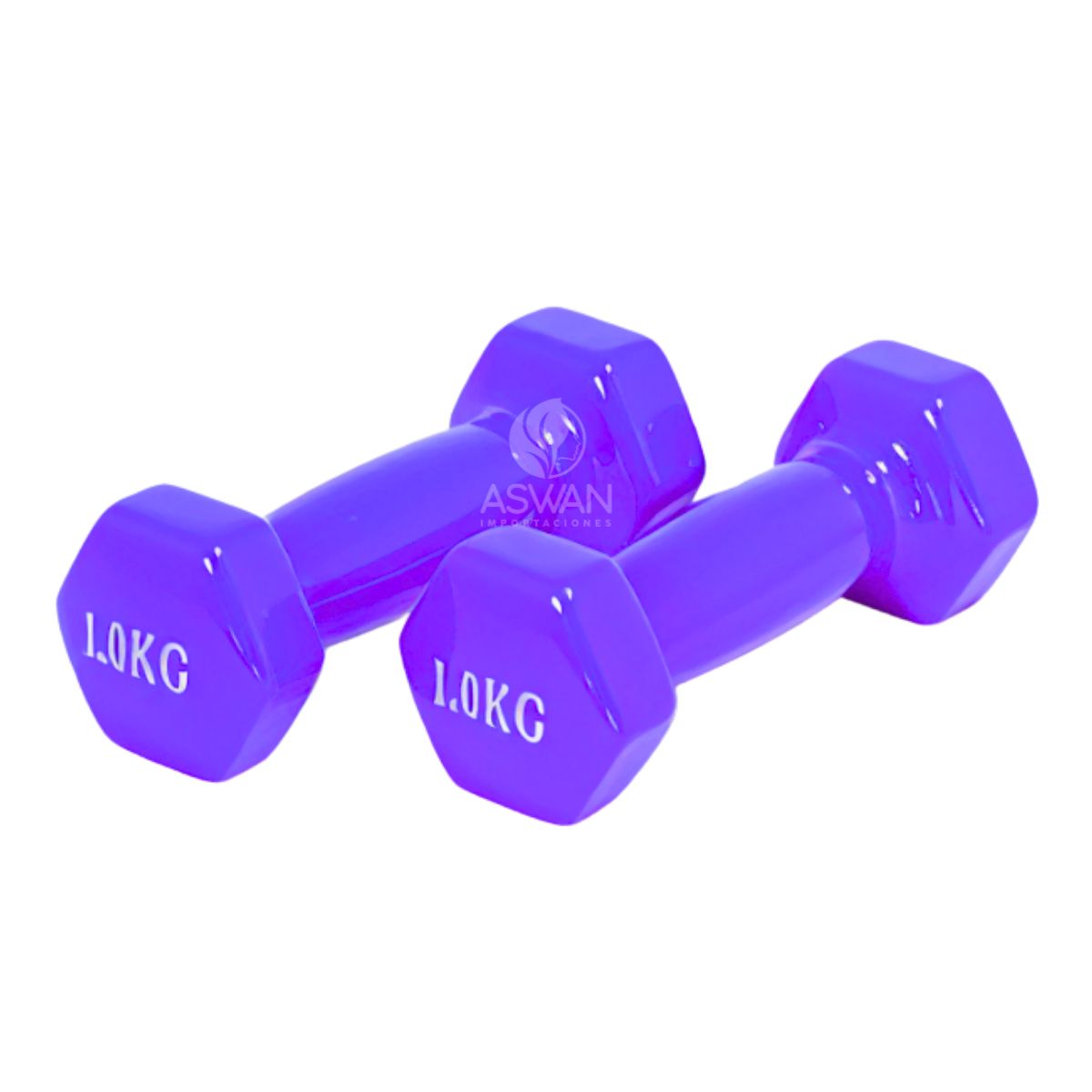 GENERICO - Mancuernas de Vinil 1 kg Morado