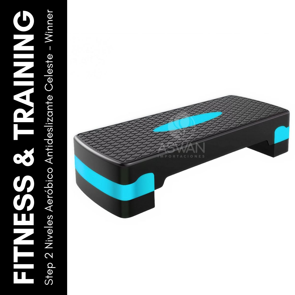 GENERICO - Step 2 Niveles Aeróbico Antideslizante Celeste- Winner