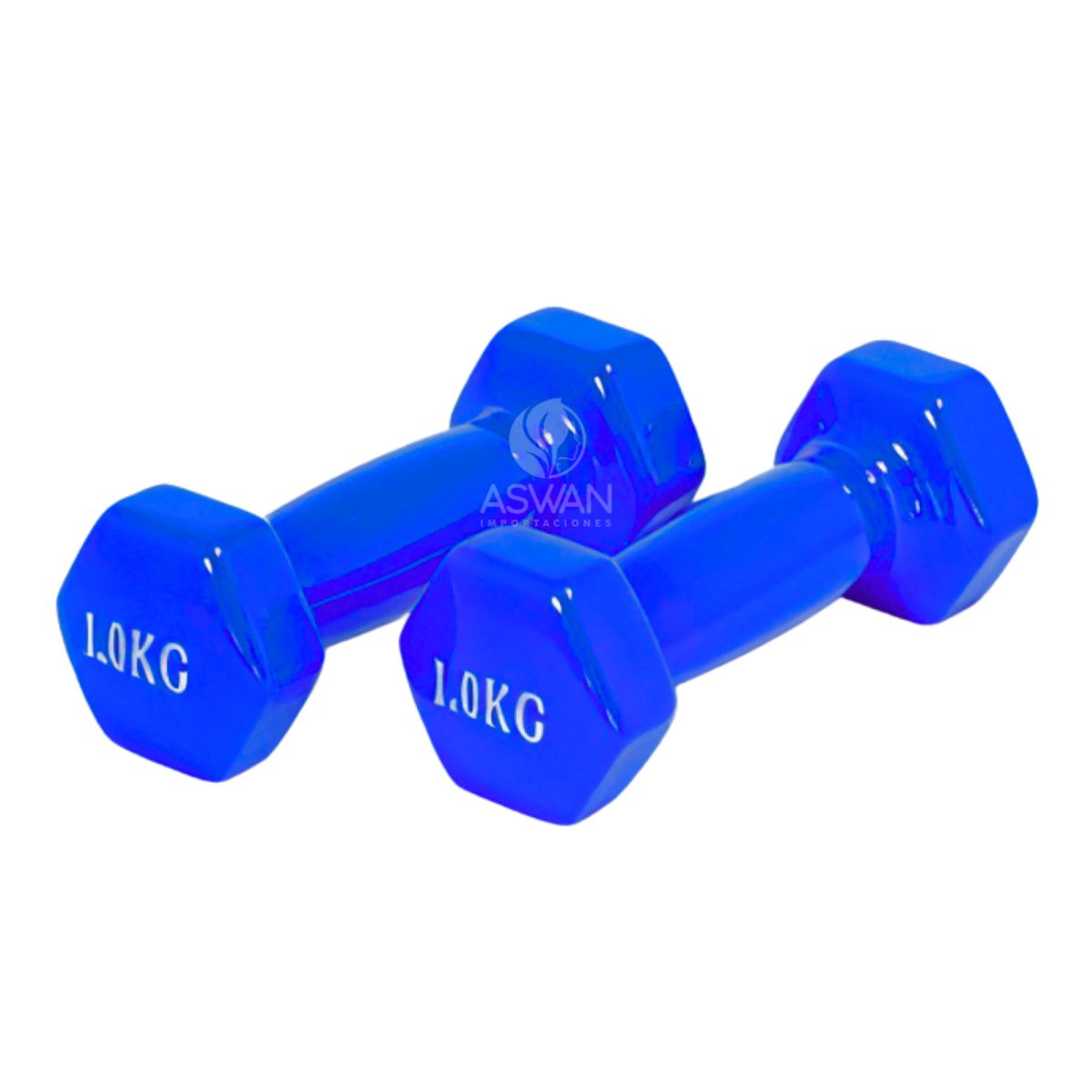 GENERICO - Mancuernas de Vinil 1 kg Azul
