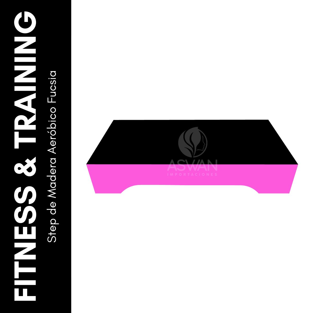 GENERICO - Step de Madera Aeróbico Fucsia