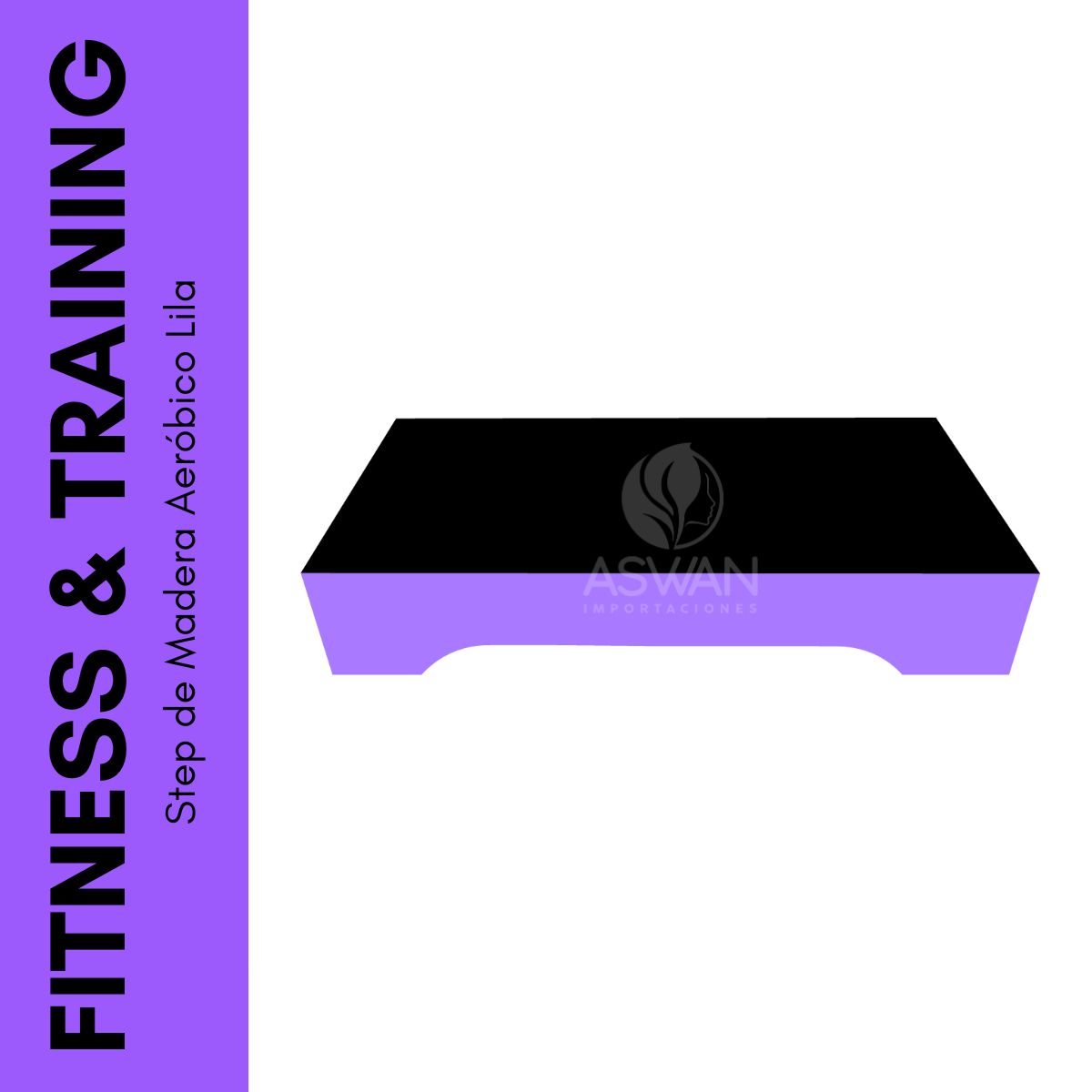 GENERICO - Step de Madera Aeróbico Lila