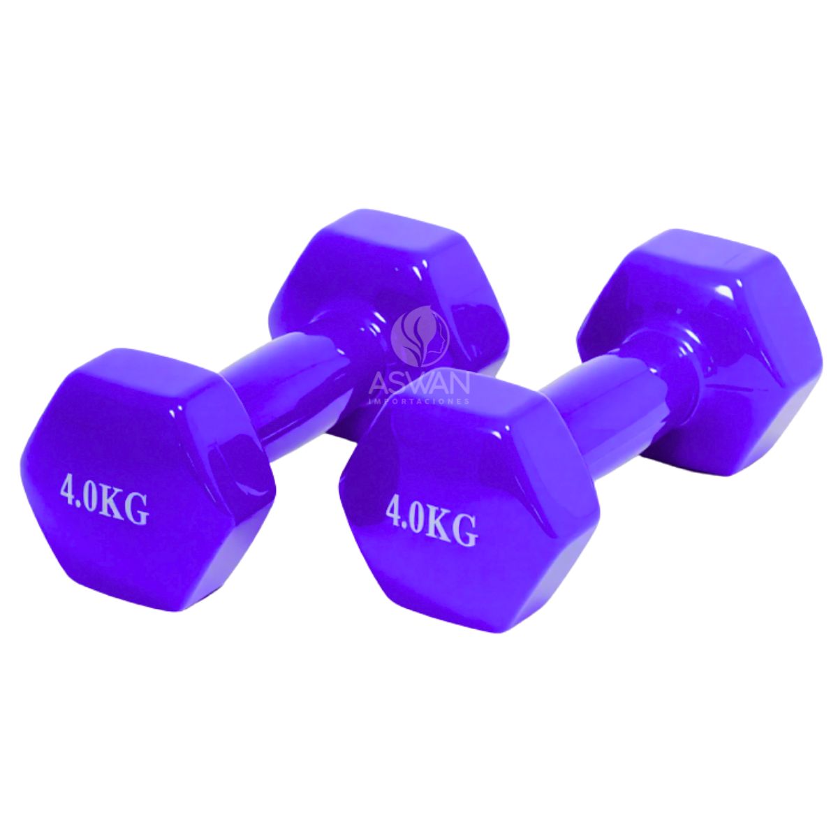 GENERICO - Mancuernas de Vinil 4 kg Morado