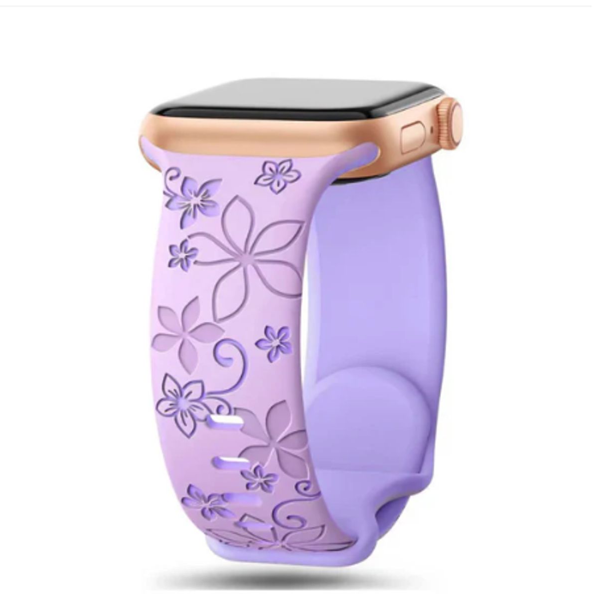 GENERICO - Correa Floral 2D para Apple Watch 49mm  - Lila