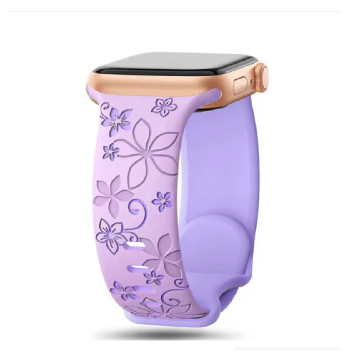 GENERICO - Correa Floral 2D para Apple Watch 49mm  - Lila