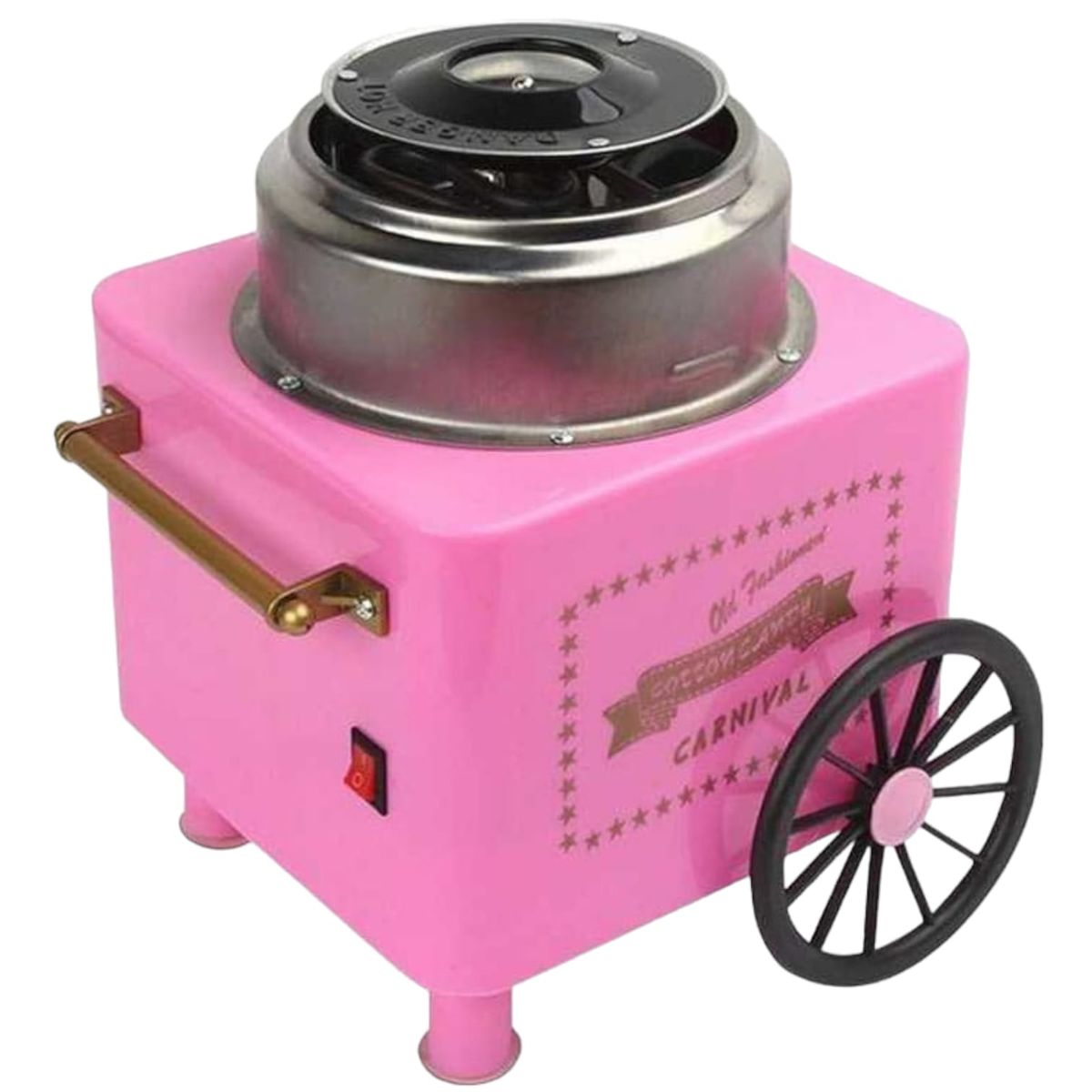 OEM - Maquina De Hacer Algodon De Azucar Electrico Carreta Rosa