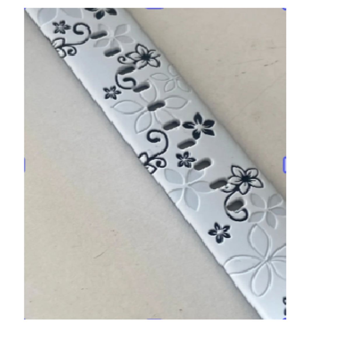 GENERICO - Correa Floral 2D para Apple Watch 40mm  - Blanco Negro