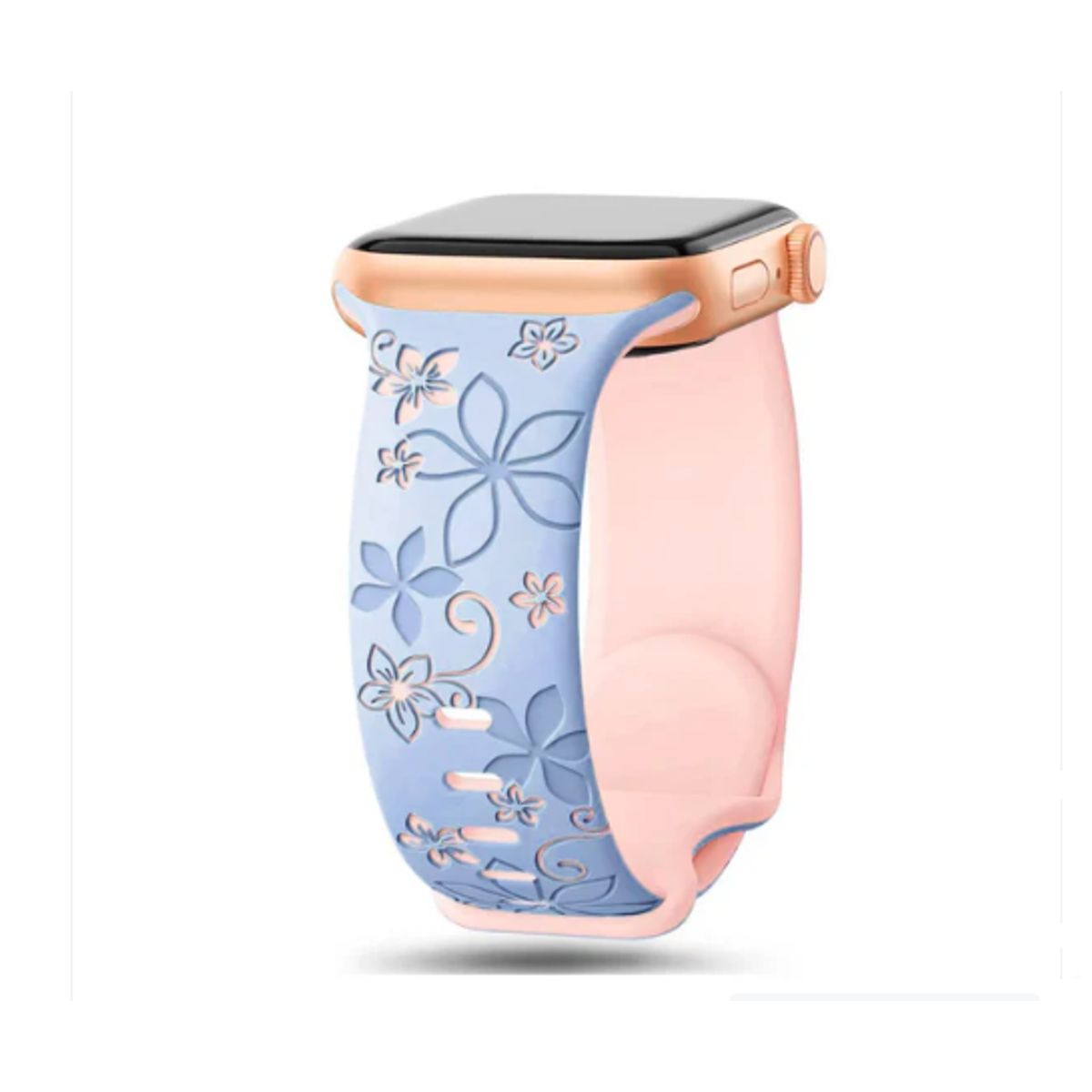GENERICO - Correa Floral 2D para Apple Watch 46mm  - Azul