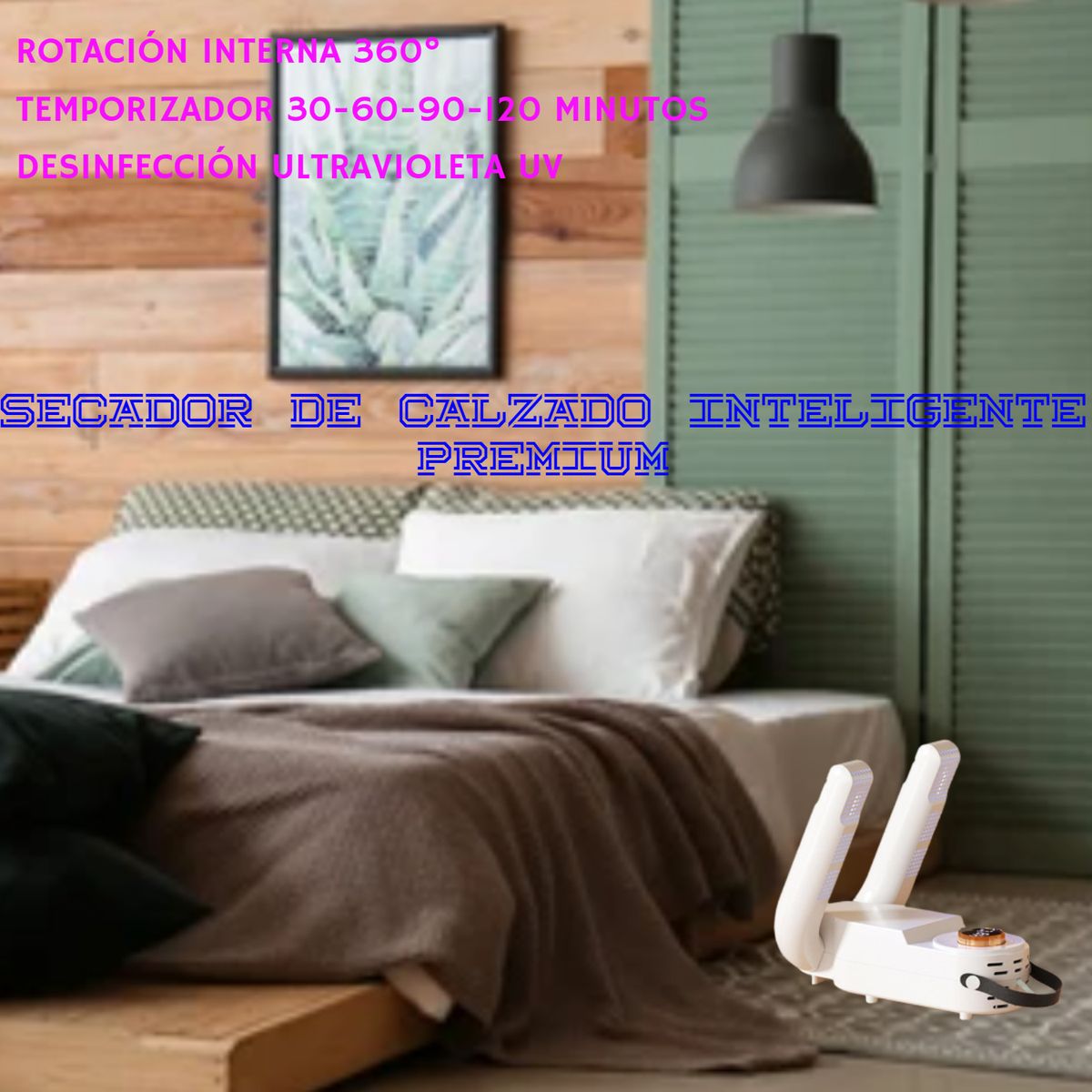 GENERICO - SECADOR DE ZAPATOS  DESINFECTANTE PREMIUM LUZ UV