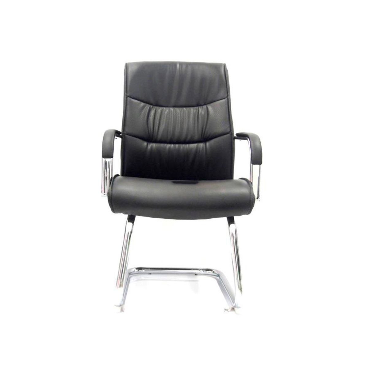 OFIDEAS - Silla Fija Yorki Interlocutora Cuero Negro Ofideas