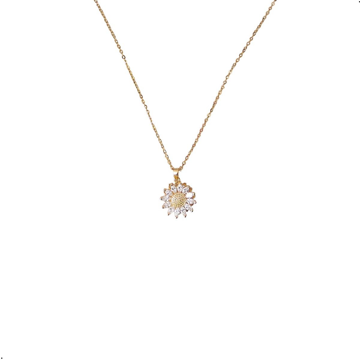 GENERICO - Collar Elegante Para Mujer Modelo Dije Giratorio