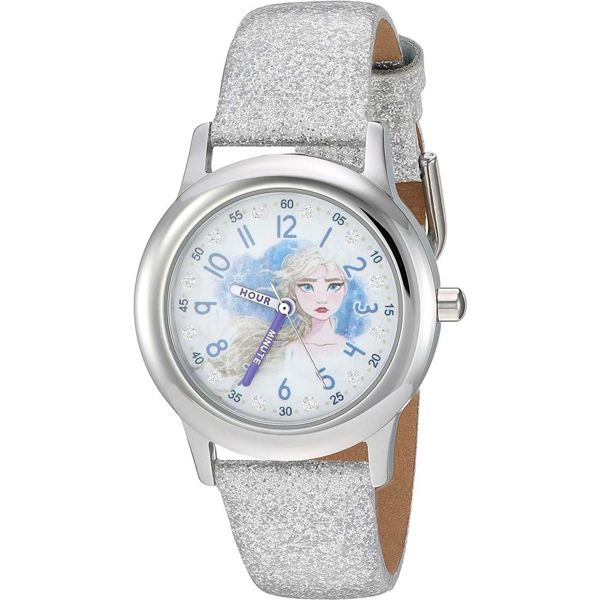 DISNEY PIXAR - Reloj Infantil Disney Frozen Cuarzo Analógico Cristales Piel WDS000799