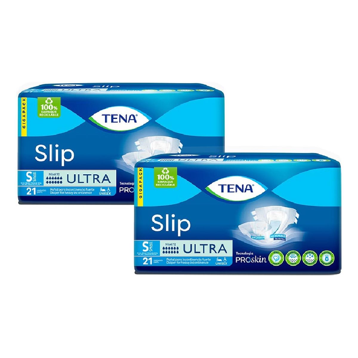 TENA - Pack Pañal Para Adulto Tena Slip Ultra Talla S X 42un