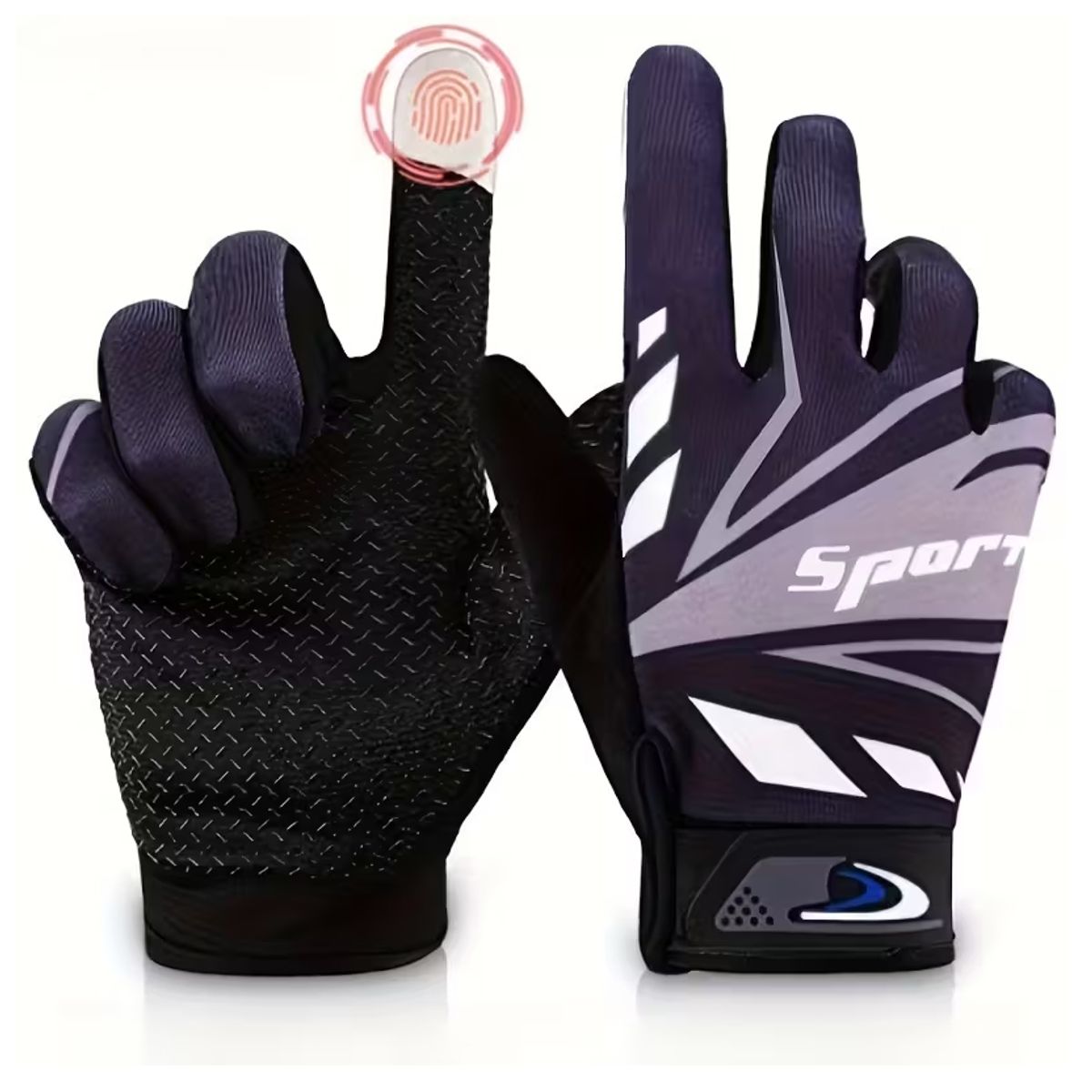 GENERICO - Guantes de Moto antideslizante talla estandar Color Negro