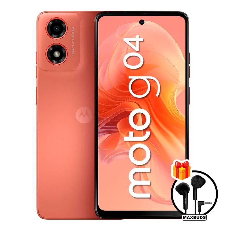 MOTOROLA - CELULAR MOTOROLA MOTO G04 128GB 4GB RAM NARANJA
