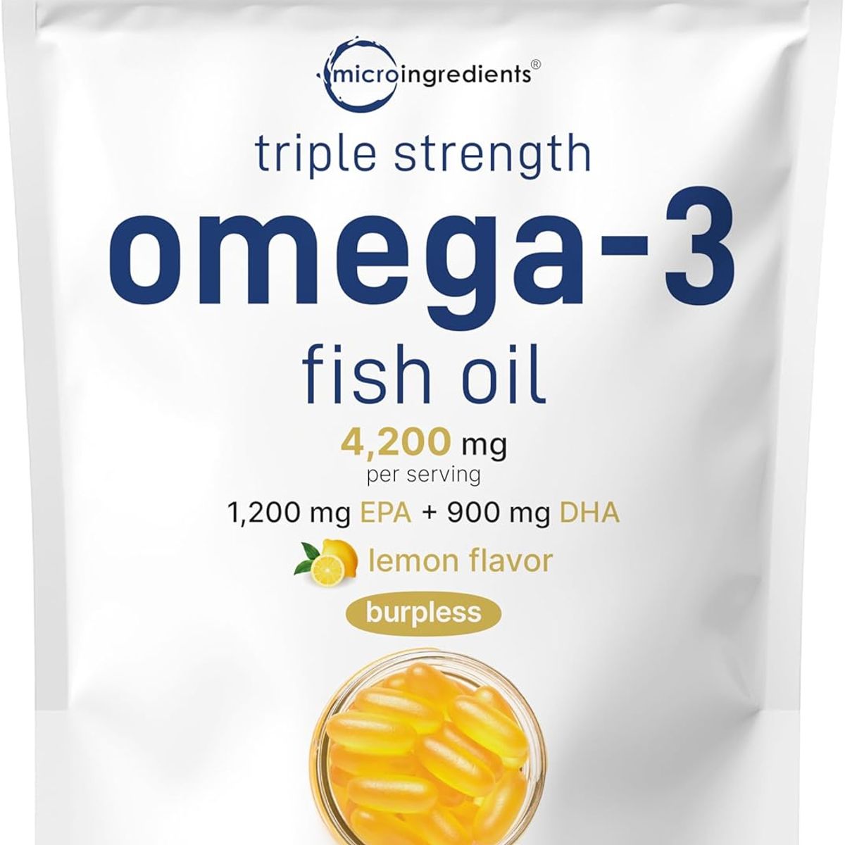 GENERICO - Omega-3 Fish Oil Triple Strength Micro Ingredients 4,200 mg
