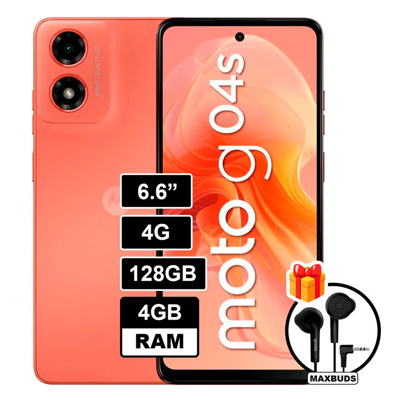 SAMSUNG - MOTO G04S 4GB RAM 128 GB - NARANJA