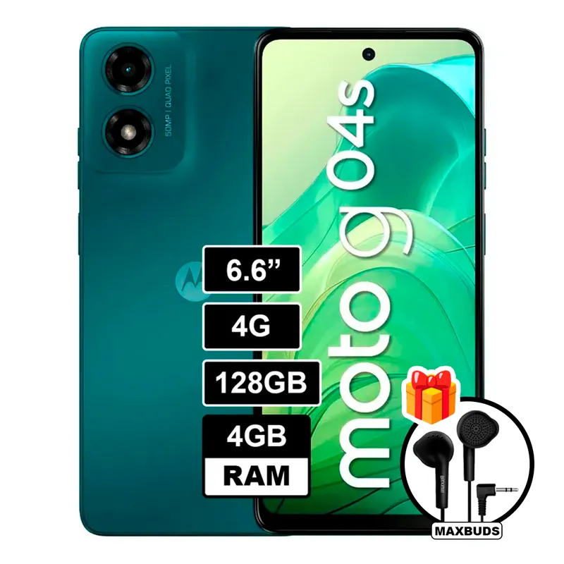 SAMSUNG - MOTO G04S 4GB RAM 128 GB - VERDE + EB-95 MAXELL