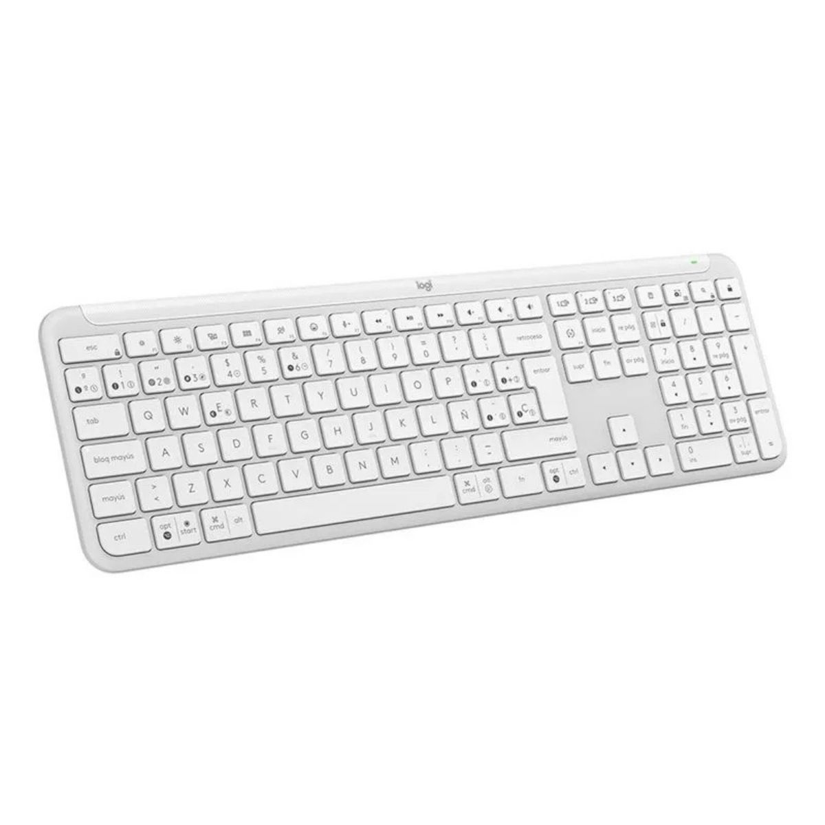 LOGITECH - Logitech - Teclado K950 Signature Slim Wireless Spa - Blanco