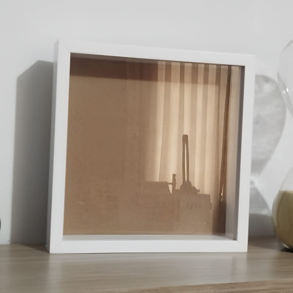 GENERICO - Cuadro blanco 3D  23x23x3 cm (no incluyen figuras)