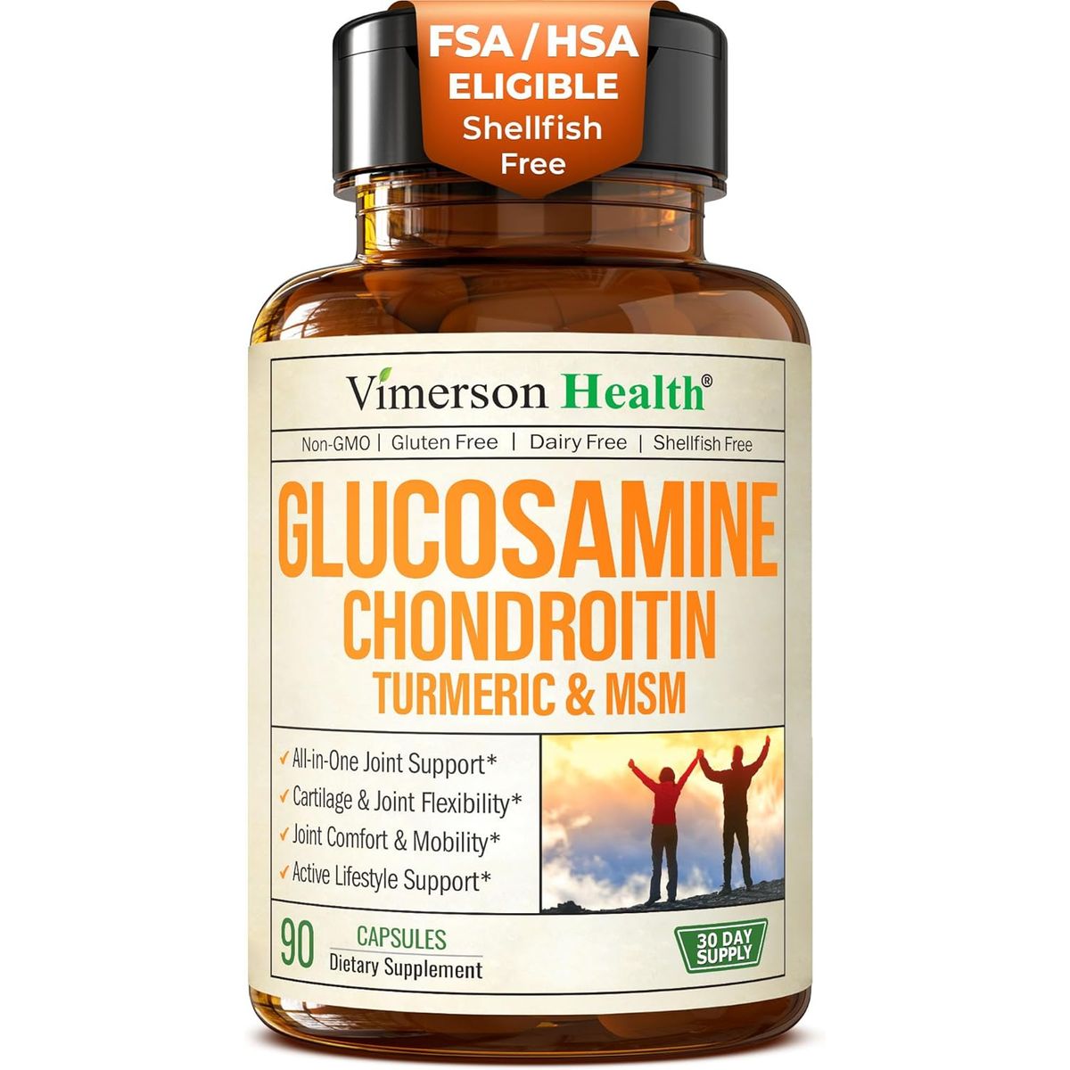 GENERICO - Glucosamina Condroitina con Cúrcuma y MSM  Vimerson Health