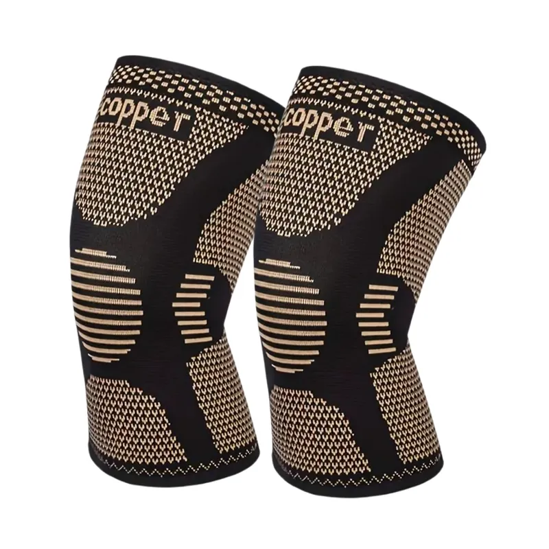 GENERICO - RODILLERAS 2 DE COMPRESIÓN CON HILOS DE COBRE COPPER TALLA M