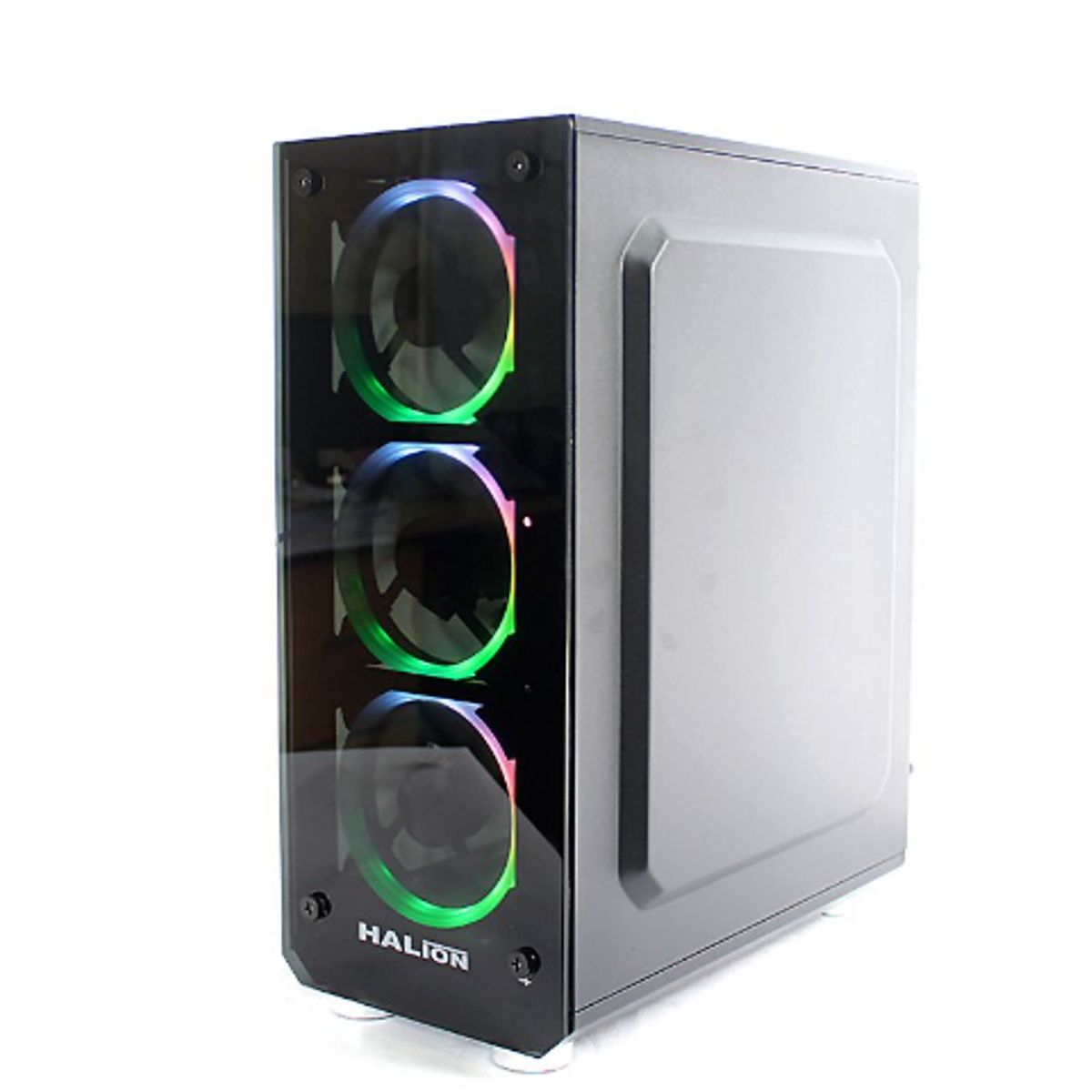 HALION - Case gamer SPARTA 842 ATX Con fuente 500W HALION